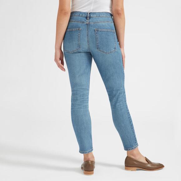 Everlane Mid Rise Skinny Ankle Jeans Light Medium Blue Size 25 - Picture 2 of 8